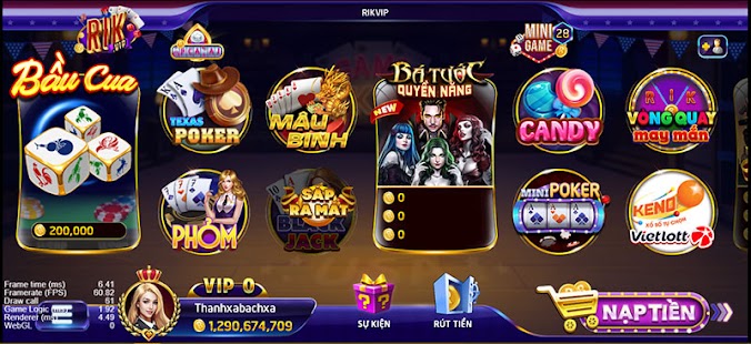 Cổng Game Bài Rikvip với nhiều game bài hấp dẫn